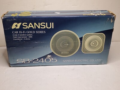 Vintage Sansui SB-2405 Car Speakers 2-Way 40w 4ohms 4.5