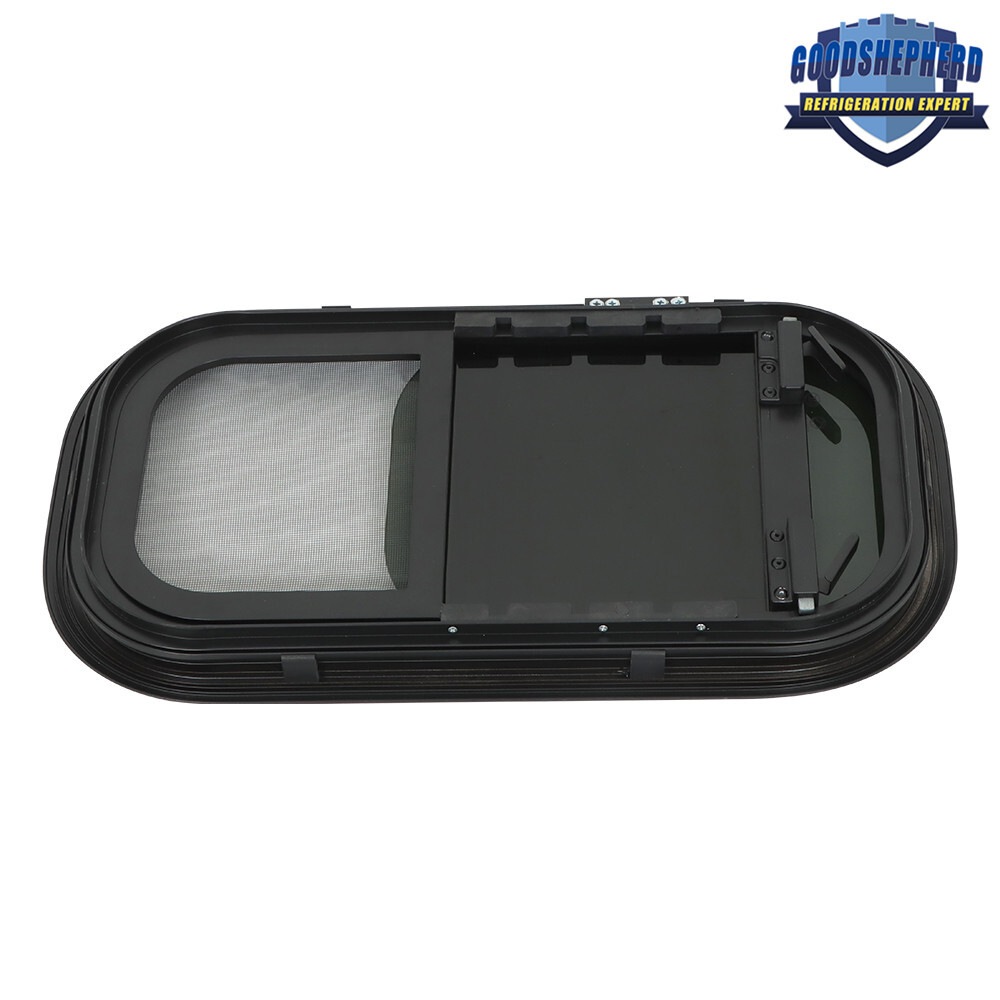 Pair RV Vertical Slide Windows 12"W x 22"H w/ Trim Ring & Screen For 1 ...