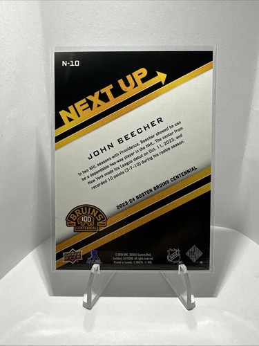 2023-24 Boston Bruins Centennial Next Up Parallel Sp John Beecher #N-10 - Imagen 4 de 6