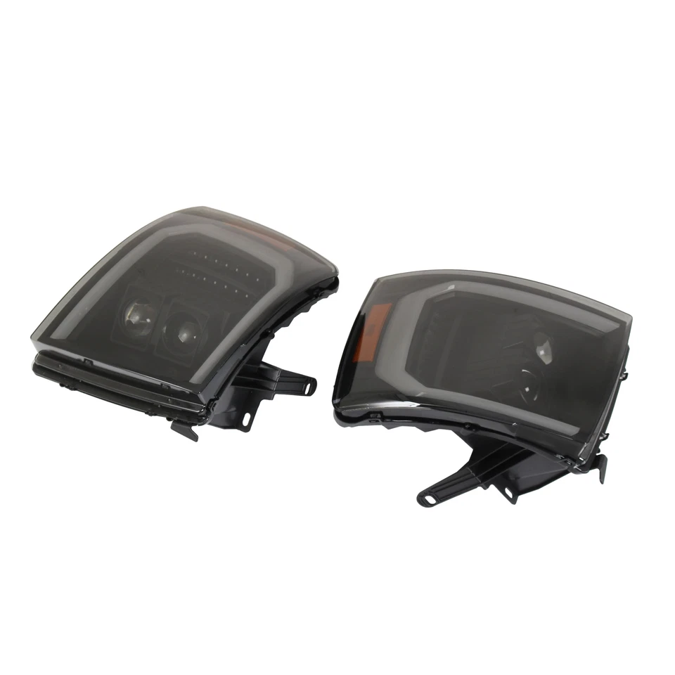 Proyector de barra LED negros de faros para GMC Yukon y Yukon XL 1500/2500 2007-2014 Foto 3 de 4