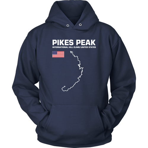 Pikes Peak International Hill Climb Track Outline Series T-shirt or Hoodie - Picture 10 of 48