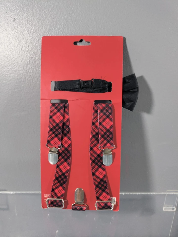 NUEVO LITTLE WISH PAJARITA Y TIRANTES BEBÉ NEGRO Y ROJO VACACIONES DE NAVIDAD Foto 2 de 2