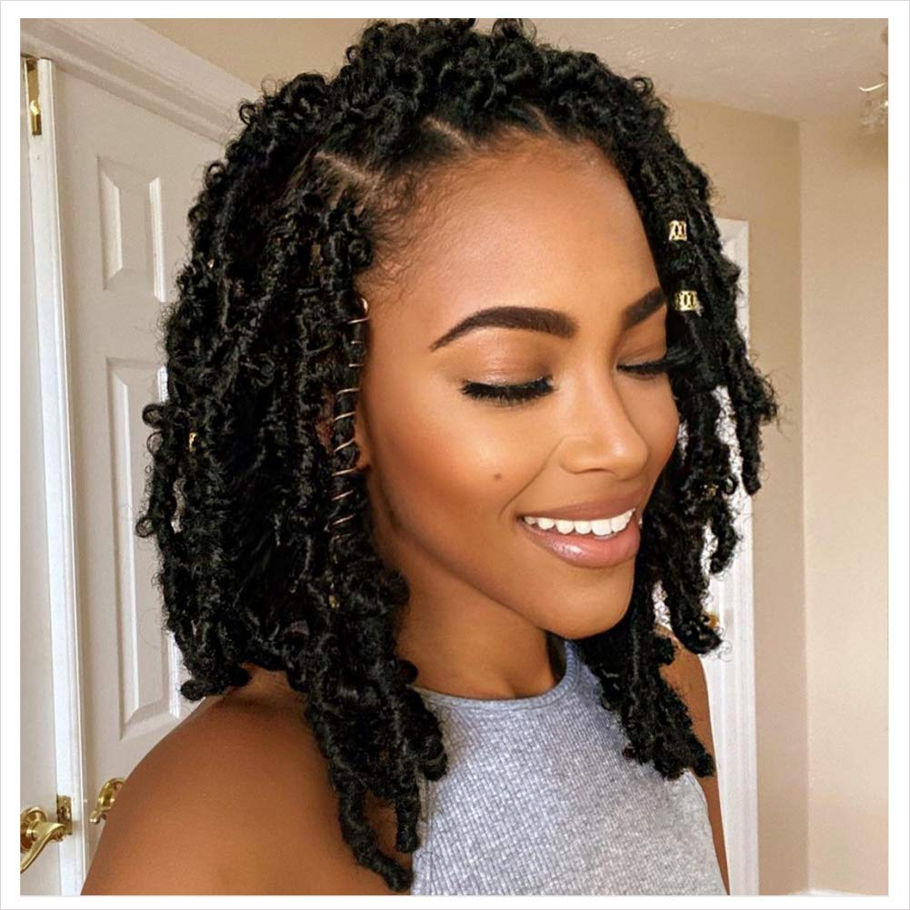 Butterfly Locs Crochet Hair 12 Inch 1 Pack PreLooped Distressed Locs