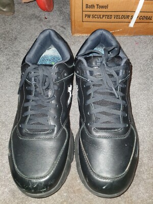 Kuru Kinetic Shoes Mens 13 Medium Black Leather Comfort Walking Plantar 
