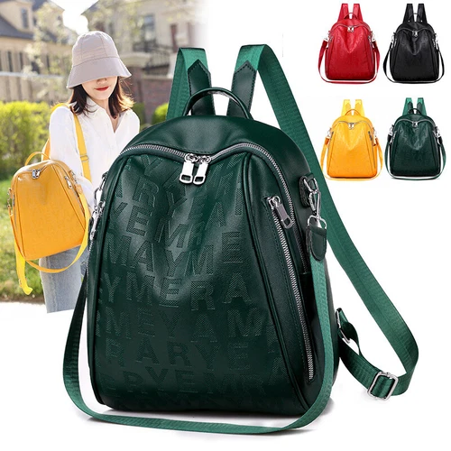 DAMEN City-RUCKSACK Schulter-Tasche Backpack Daypack Leder Optik Reise Bag DE - Bild 2 von 14