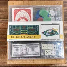 Toysmith Desktop Casino Mini Boxed Game 2004 Play Poker Craps and Blackjack New