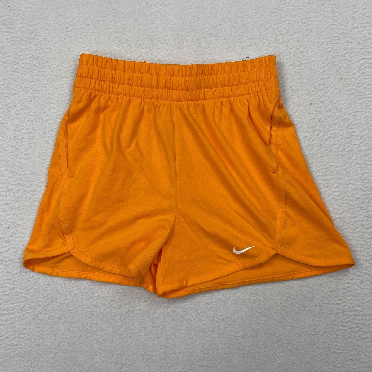 Nike Youth Girls High Waisted Shorts Size Medium Orange
