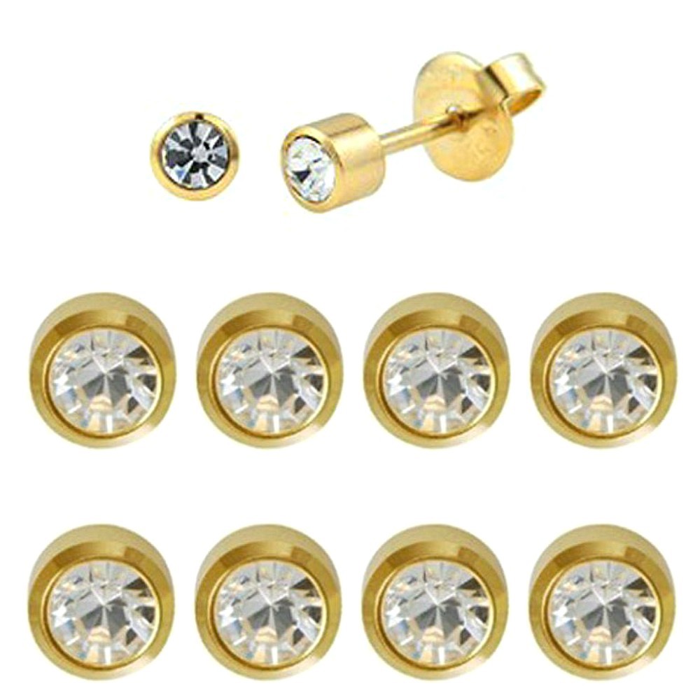 Ohrstecker Gold Und Grüner Stein (Gebraucht) In Zwillikon Für CHF 10