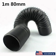 1x 80mm Global Adjustable Flexible Cold Air Intake Pipe Inlet Hose Tube Duct Kit