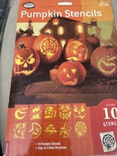 NEW Pumpkin Party Pumpkin Carving Stencils 10 Stencils Ghost Bat Spider