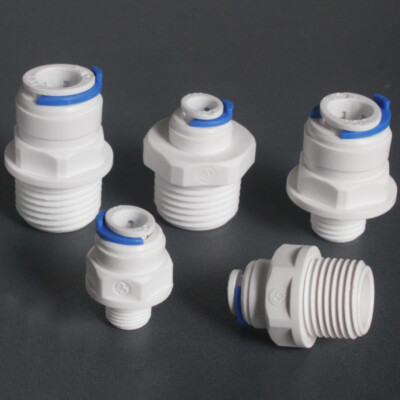 PE Gerade Steckverbinder Außengewinde Verbinder Wasserspender Reiniger 1/4'' 3/8''
