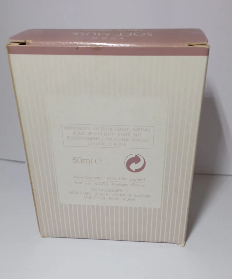 EAU DE TOILETTE SOFT MUSK VINTAGE AVON.50 ML. NUEVO EN CAJA.DESCATALOGADO. - Imagen 3 de 4