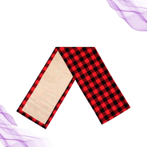 Karierten Tisch Rot Und Schwarz Plaid Tisch Runner Rot Schwarz Tisch - Bild 11 von 12