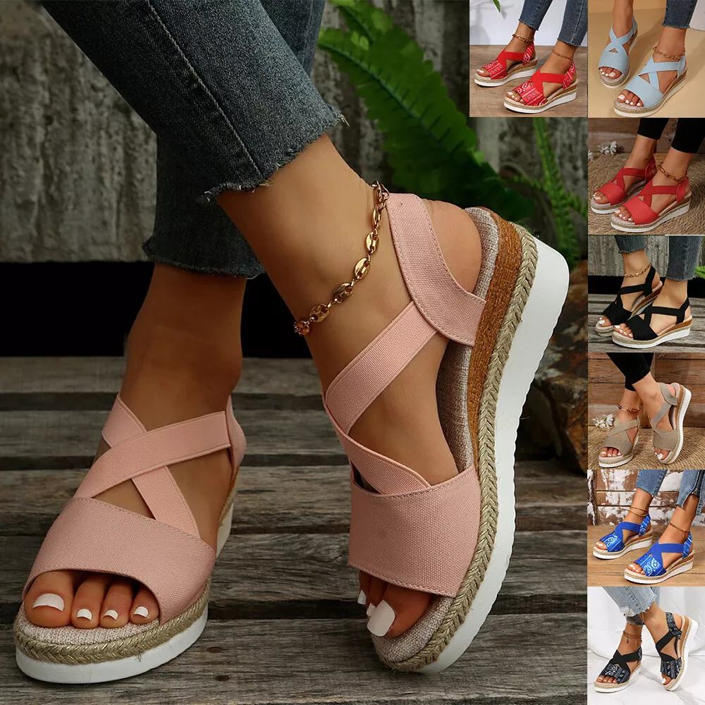 Ladies small wedge best sale sandals