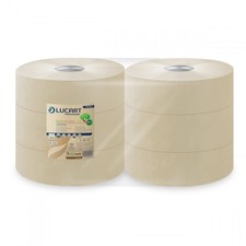 6 Rollen Jumborollen Toilettenpapier Lucart EcoNatural 350 2 lagig 350m/Rolle