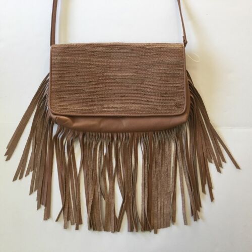 ELLIOTT LUCCA BALI '89 Melya gewebte MANDELBEIGE UMHÄNGEKUPPLUNG Geldbörse neu mit Etikett $ 168 - Bild 2 von 6