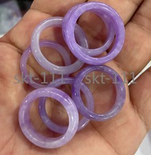 Anillos circulares de dedo de 17-21 mm jade jade lavanda natural de jade curación para mujeres