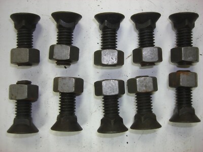 New International Harvester SQUARE NECK PLOW BOLT 7/16'' x 1 5/16 LOT OF 10 M805X