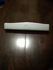 Clix 3 Hole Paper Punch Vintage Model No. 3 Silver and Red Mid Century USA Made