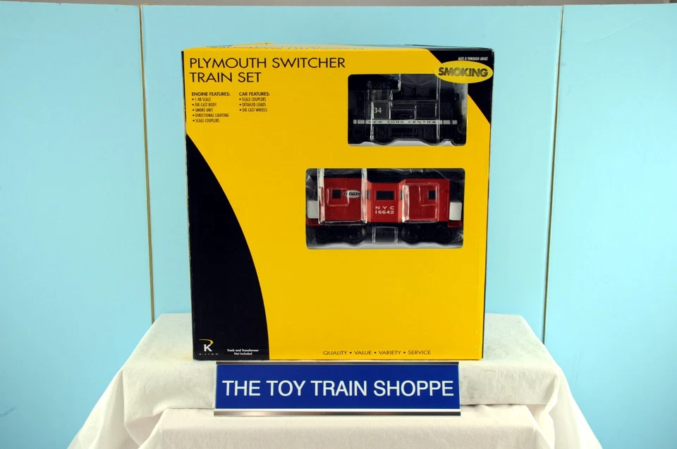 K-LINE K-1530 NEW YORK CENTRAL SMOKING PLYMOUTH SWITCHER TRAIN SET. TESTED. NIB. - Image 2 of 4
