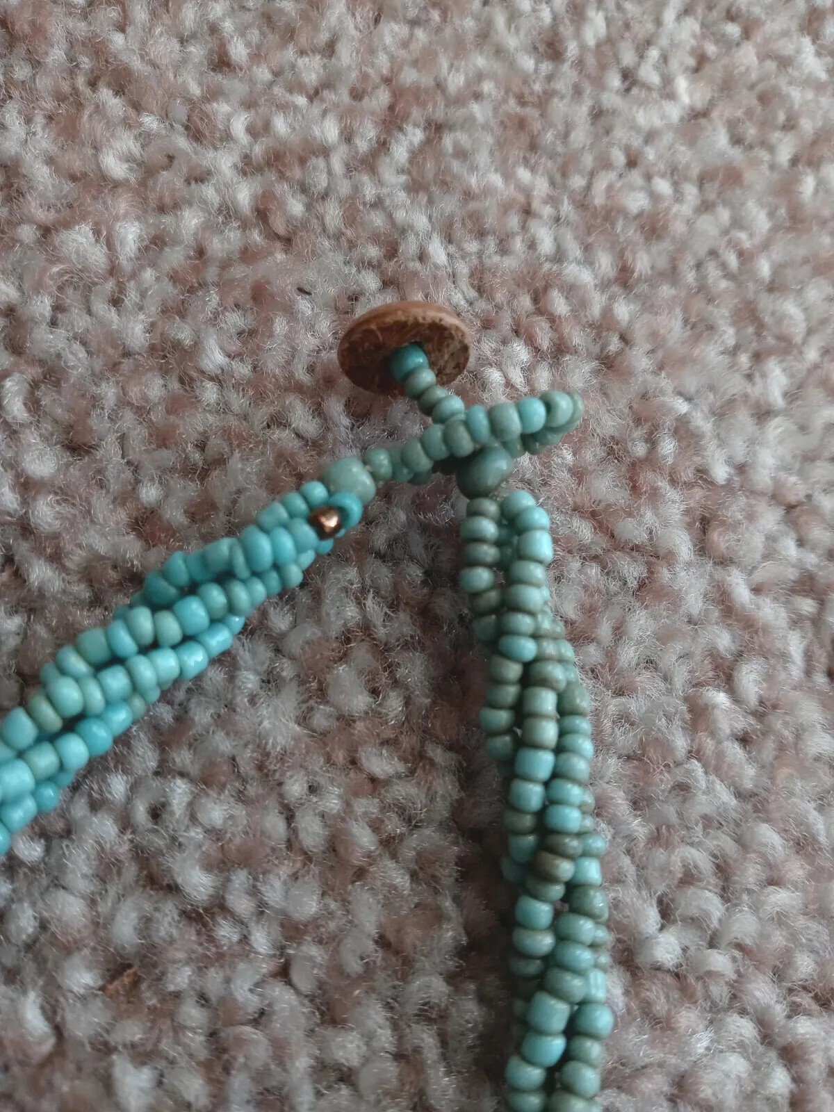 Natural Turquoise Tiny Beads Stranded Necklace 23… - image 5