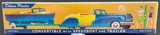 Dimestore Dreams #20200 Convertible with Speedboat & Trailer - Deluxe Plastic