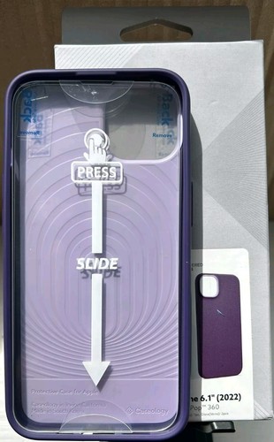 Caseology Nano Pop 360 Case for iPhone 14 with Screen Protectors Grape Purple - Zdjęcie 3 z 4