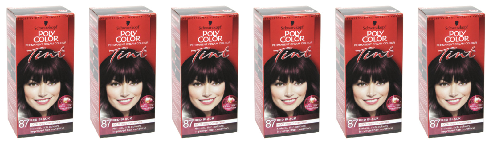 6X Schwarzkopf Poly Color Red Black Permanent Hair Dye Tint 87- - Image 3