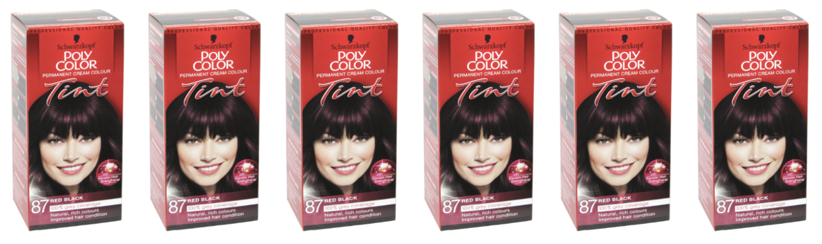 6X Schwarzkopf Poly Color Red Black Permanent Hair Dye Tint 87- - Image 3