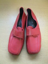 Ladies Shoes FlyFlot Red leather, adjustable UK 5, EU 38, slight platform 3361