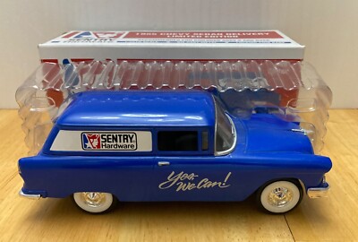 Sentry Hardware Die Cast 1955 Chevy Sedan Delivery Car Coin Bank 1/25 Scale