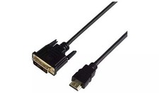 1.8m HDMI to DVI Cable - Black with Gold Plated Connectors - Cheap HDMI to DVI