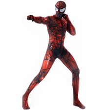 Red Venom Carnage Jumpsuit Cosplay Costume Bodysuit Halloween Superhero Zentai