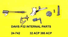 DAVIS P 380 & P32 INTERNAL PARTS FIRING PIN, TRIGGER, SAFETY GUN PARTS  # 24-742