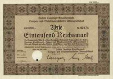 Austria United Emailierwerke EHT lampy wyroby metalowe 1940 Wiedeń 1000 RM Elin