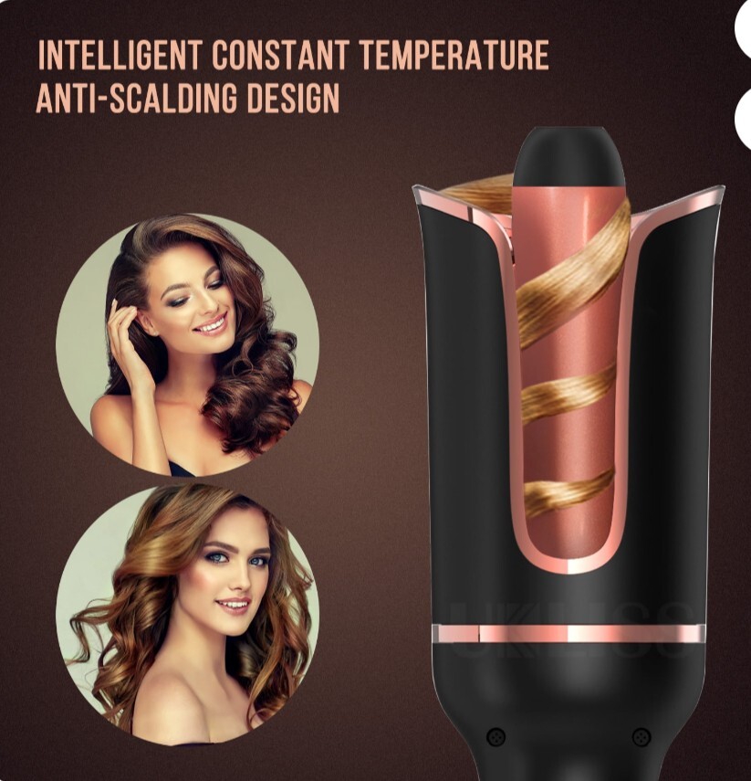 Automatic Hair Curler w/adjustable 6 temperature up to 220°c black/golden NEW