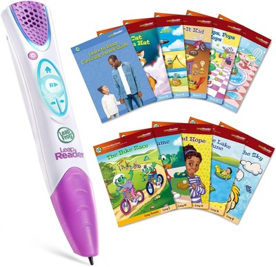 Engaging Pink LeapReader System with 10 Animal-Themed Books for Early Readers
