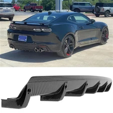For Chevy Camaro Carbon Fiber Rear Bumper Diffuser Lip Spoiler Splitter Body Kit
