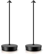 2 Pack Cordless Table Lamps Rechargeable, 6000Mah Battery Operated Waterproof St