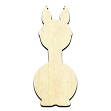 Llama Cartoon Laser Cut Out Unfinished Wood Shape Craft Supply