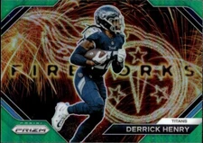 2023 Panini Prizm Derrick Henry #F-11 Fireworks Prizms Green