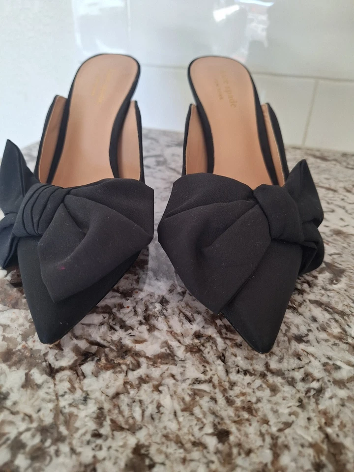 Kate Spade New York Women's Karin Mule Black  Bow Slide 7.5M - Image 2 of 4