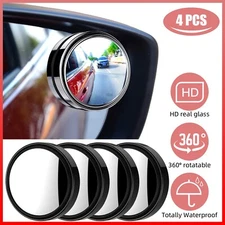 4Pcs Car Blind Spot Mirrors HD 360° Wide Angle Convex Rear Side View Universal