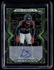 Derek Stingley Jr. 2022 Panini Obsidian Rookie Auto Etch Green /50 #148 Texans
