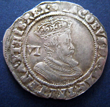 James I 1606 Sixpence, Mintmark: Rose - A Gem, Superb Detail Throughout, Toned.