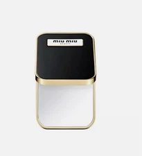 MIU MIU BEAUTY  ❤️ Pocket Compact Mirror Gloss Black , Light Blue & Gold