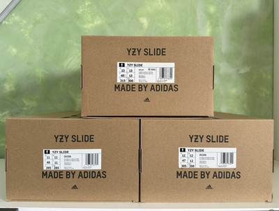 Adidas Yeezy Slide 3er Set | Slate Grey 46 & 47 ; Dark Onyx 48,5 NEU OVP
