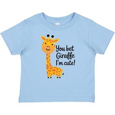 Inktastic You Bet Jirafa Soy Lindo Bebé Camiseta Infantil Camisetas Ropa de Ducha