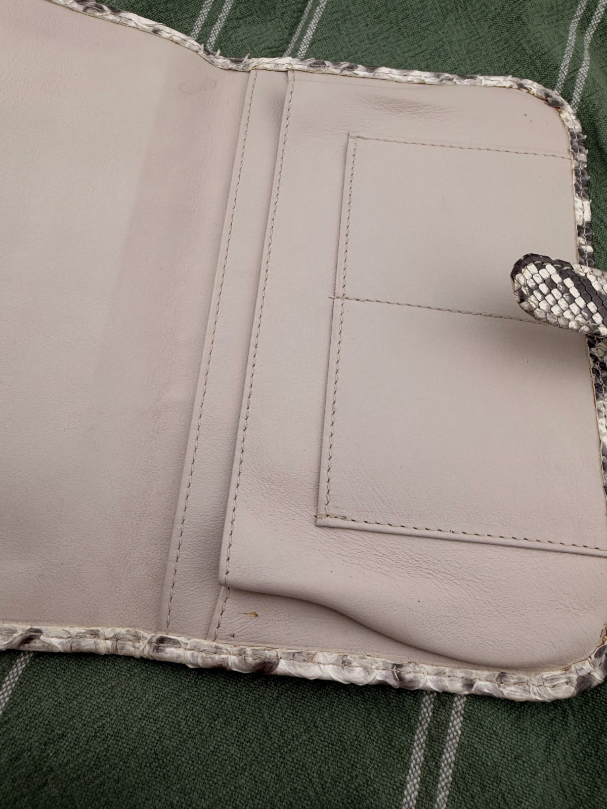 Lauren Eiffel Real Python Snakeskin Wallet Organi… - image 6