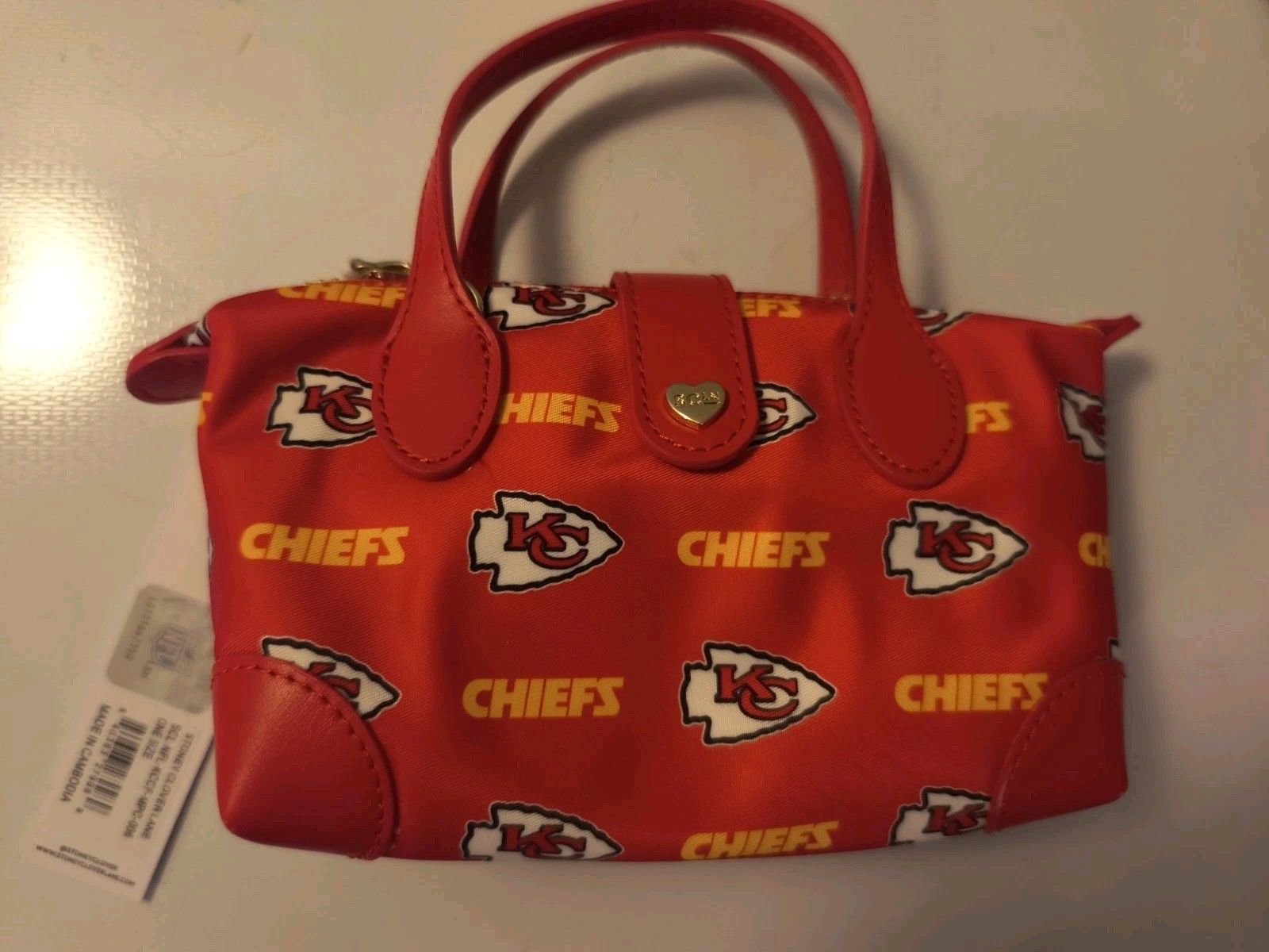 Stoney Clover Lane Football NFL Kansas City Chiefs Pouchette Crossbody Bag 01
